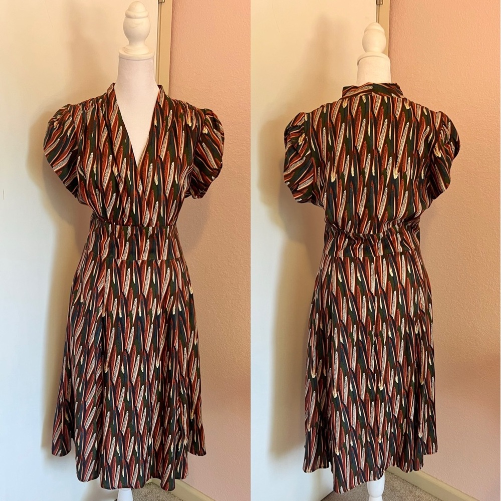 Rita Multi Feather Dress by Palava - Picture 2 of 16